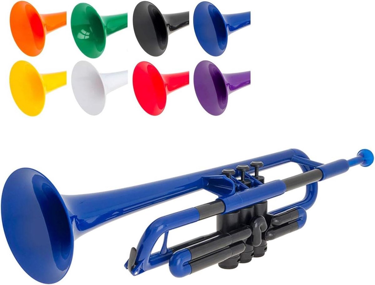 Plastic Trompet - Beginner Instrument - Muziek Leren - Lichtgewicht Duurzaam - Bb Toets - Blauw