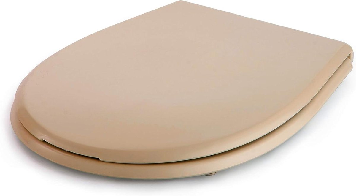 Toiletbril - WC-bril - Universele Montage - Hoge Kwaliteit Thermoplast - 45.5 x 35.5 cm - Beige