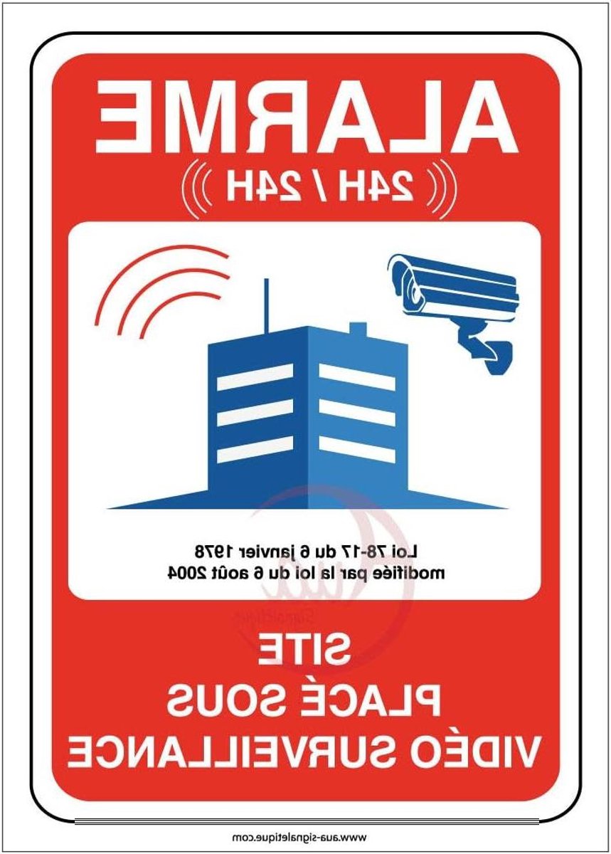 Waarschuwingsbord Videobewaking - Camerabewaking Bord - Veiligheid Melding - Aluminium Dibond 3mm - 150x210 mm - Aluminium