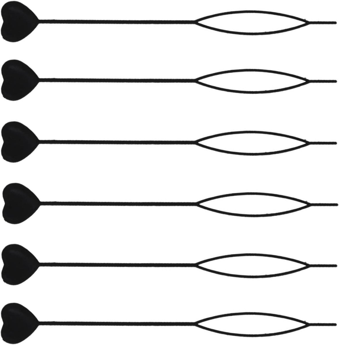 Haarvlecht Gereedschap - Paardenstaart Maker - Snel Haar Stylen - Buigzaam Plastic - 6 Stuks - Zwart