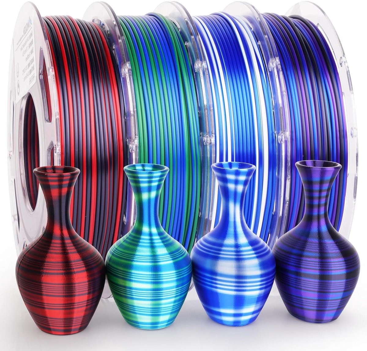 3D Printer Filament - PLA Spoelen - Kleurrijke Prints Maken - Snelle Kleurverandering - 1.75 mm Diameter - Regenboog Effect