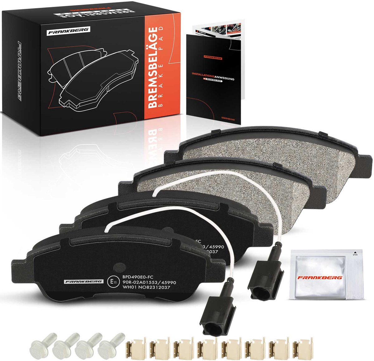 Frankberg 4x Remblokken Achteras voor Citroën