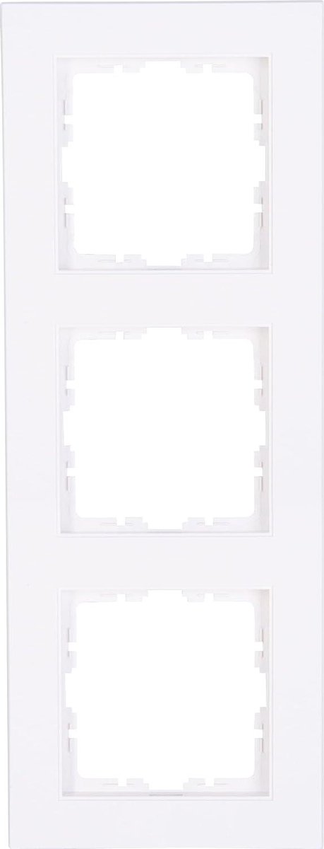 Afdekraam Drievoudig - Wandmontage Frame - Schakelaar Afdekken - Mat Arctisch Wit - 55 x 55 mm
