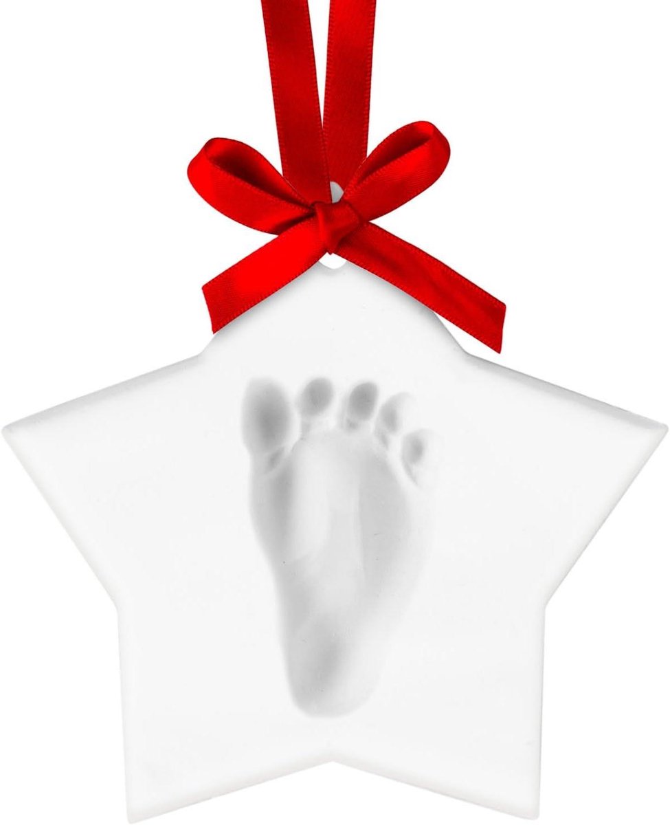 Babyafdruk Ornament - Herinnering Klei - Herinnering Maken - Geen Rommel Proces - Ster Vorm - Nautisch