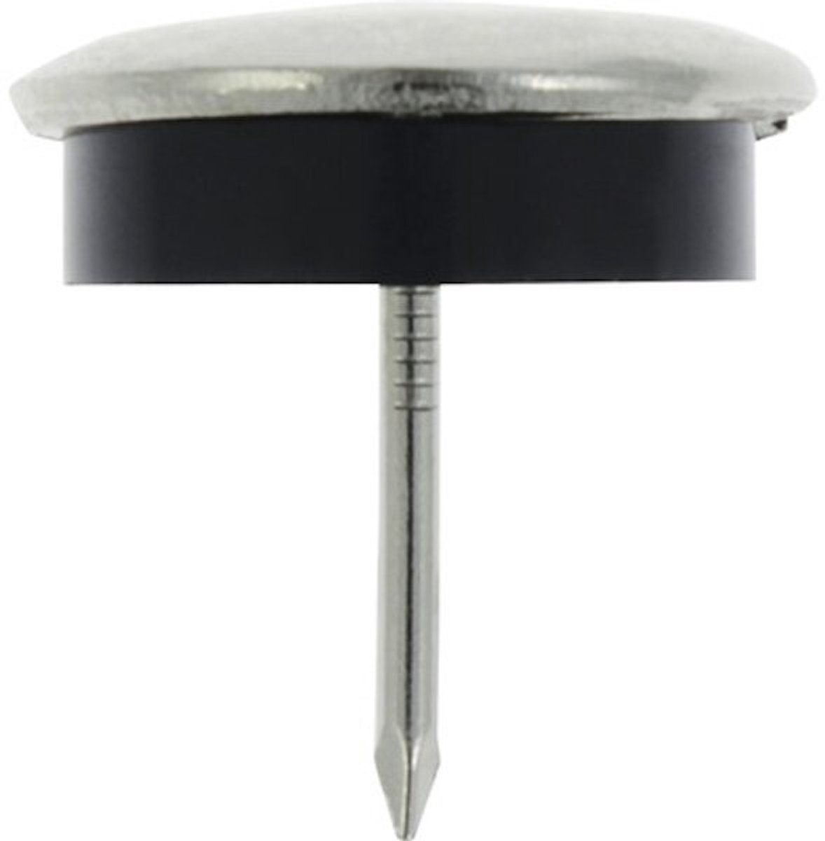 TARROX Meubelglijder Metaal Spijkerbaar rond chroom Ø 22 mm, 16 stuks
