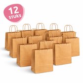 Isa's Friends® - 12 Uitdeelzakjes van Kraftpapier - Snoepzakjes voor Kinderen - Uitdeeltasjes Kinderfeestje Verjaardag - Klein Speelgoed Cadeauzakjes - Snoep Uitdeelcadeautjes - Traktatie Zakjes