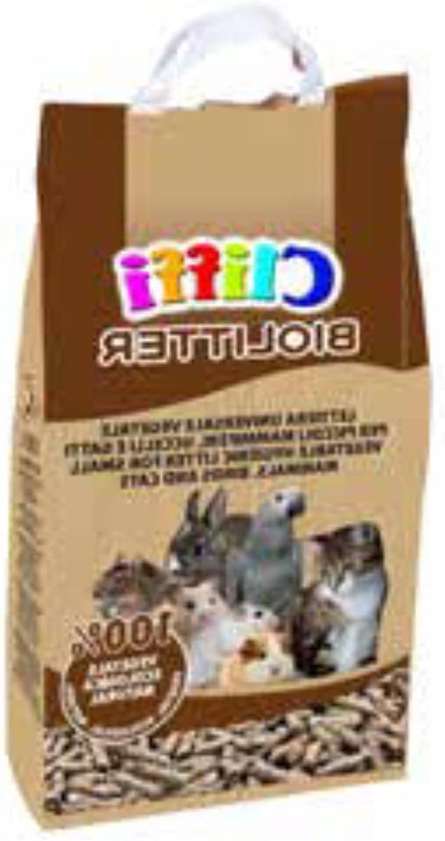 Cliffi Bioletter 8 liter suède voor knaagdieren, vogels en katten
