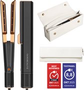 Lisseur Sansbeauté® Sanstraight Wet-to-Dry avec étui de voyage - 2 en 1 - Sèche-cheveux & Lisseurs - Coldshot - 80℃ à 140℃ - Alternative Lisseur à vapeur
