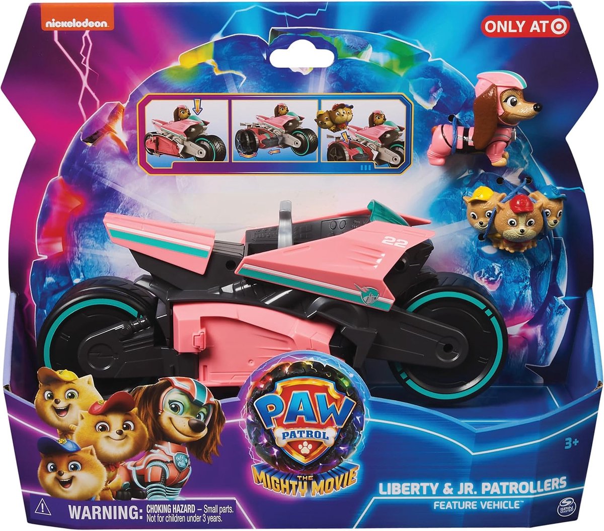 Paw Patrol Speelgoed - Reddingsmotor met Liberty en 3 Junior Patrollers - Vanaf 3 jaar - Motor - Motorfiets - Figuren - Poppetjes — afbeelding 8