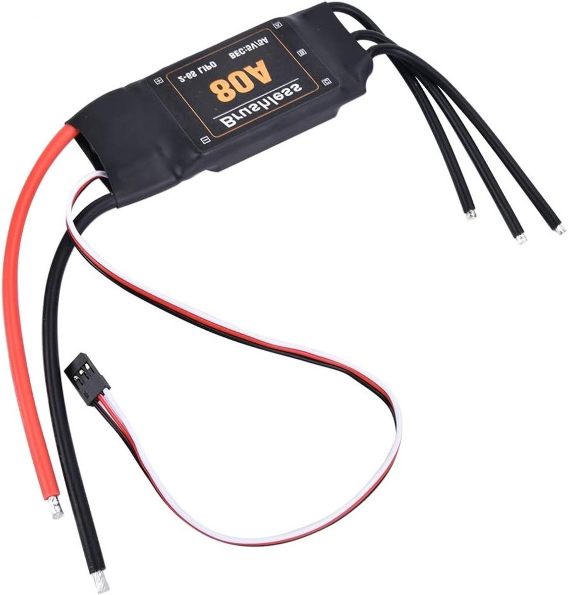Krachtige 80A Brushless Speed Controller voor RC Auto's en Drones - 60A ESC met Batterijbescherming en Lage Spanningsbeveiliging voor 2-6S Accu's