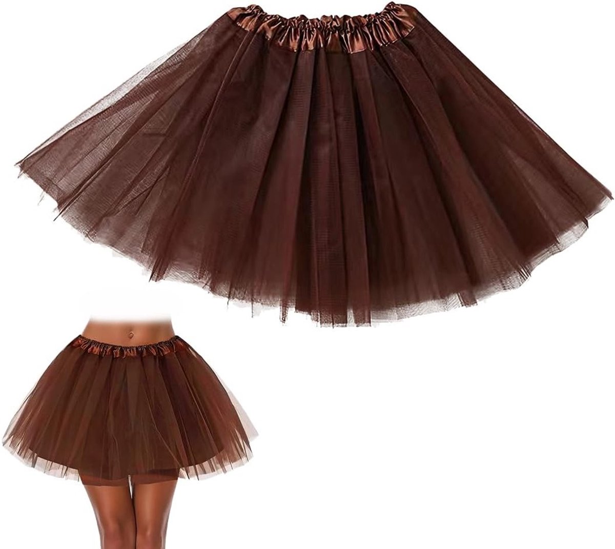 Elegante Tutu Rok voor Dames met 3 Lagen van Tulle - Perfect voor Halloween Kostuum en Ballet