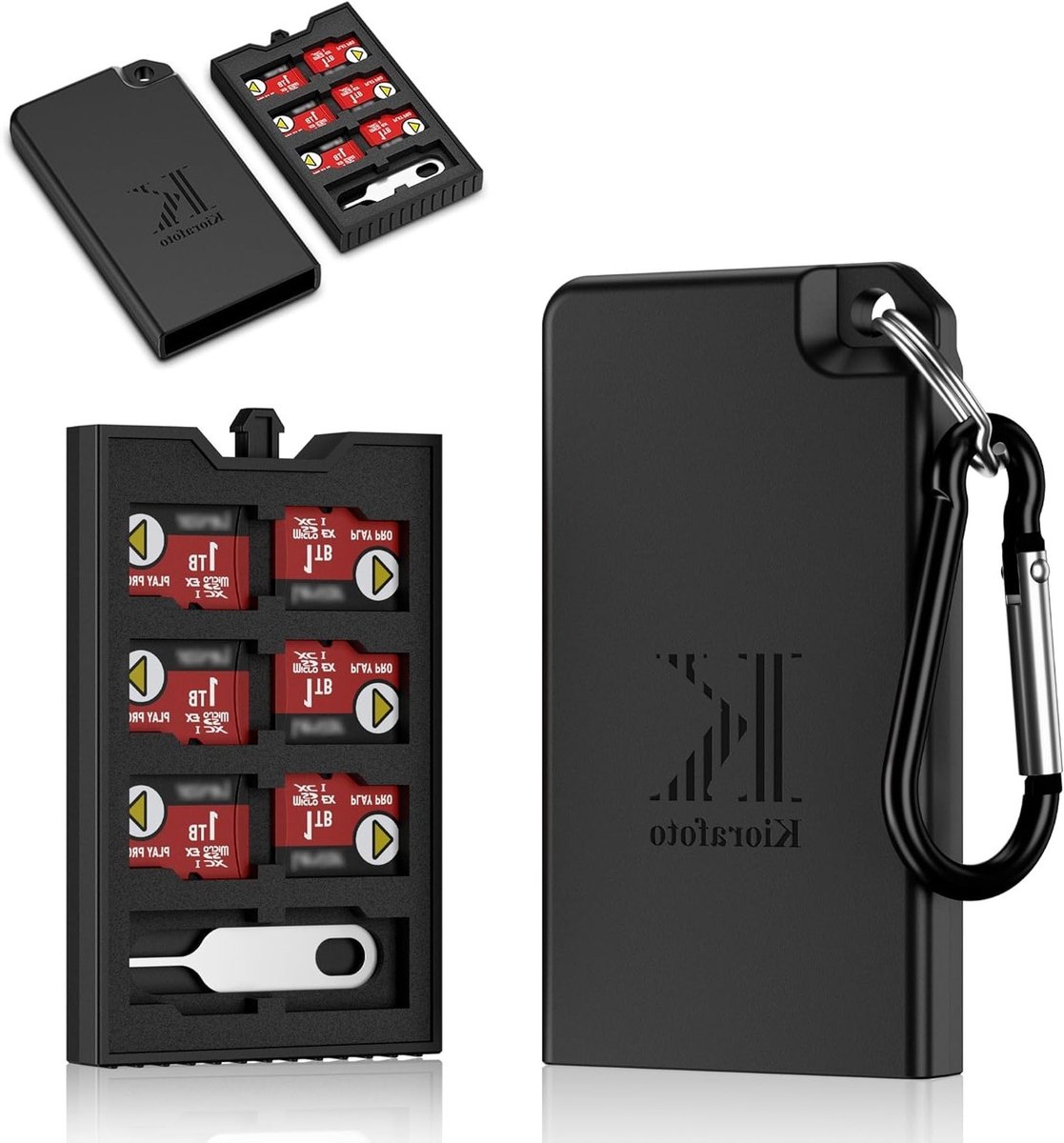 Pop Up Stijl TF Kaart Case voor Veilig Opslag van Geheugenkaarten en Accessoires