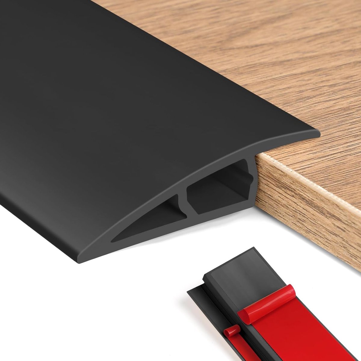 Zelfklevend PVC overgangsprofiel voor hoogtecompensatie, ideaal voor parket en laminaatvlo