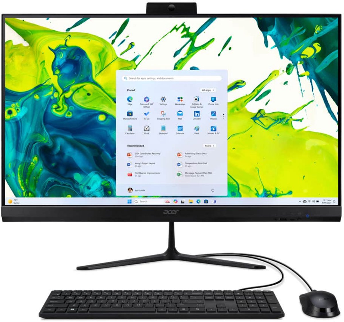 Acer Aspire C27-2G Intel Core 5 120U 68,6 cm (27") 1920 x 1080 Pixels Alles-in-één-pc 16 GB DDR4-SDRAM 1 TB SSD Windows 11 Home Zwart