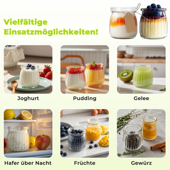 NTHProducts - 200ml yogurt glasses - dessert glazen - ideaal voor pudding en jam - 20 stuks - met etiketten en draad - multifunctioneel - voor huisgema... van nthproducts — afbeelding 5