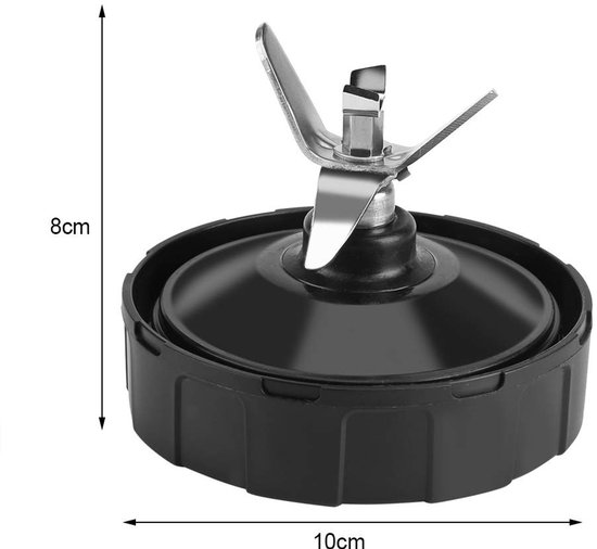 Dailygoody - Blender Vervangingsdeksel - Blender Onderdeel - Roestvrijstalen Mes - BPA-vrij - Sapcentrifuge Accessoire - Geschikt voor 1000W en 1500W ... — afbeelding 3