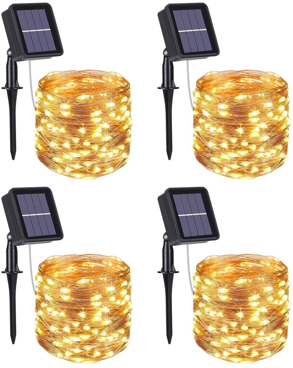 Dailygoody - Solar String Lights - Tuinverlichting - Waterdicht - Warm Wit - Sprookjesachtige verlichting - Geschikt voor binnen en buiten - 100 LED's