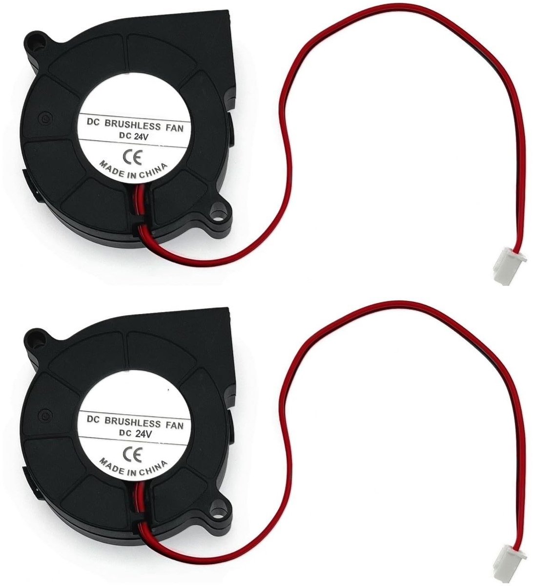 Dailygoody - DC borstelloze ventilator - 24V blower - Geluidsarm en trillingsarm - 50 x 50 x 15 mm - 3D-printerkoelventilator - 2 stuks - Geschikt voo...