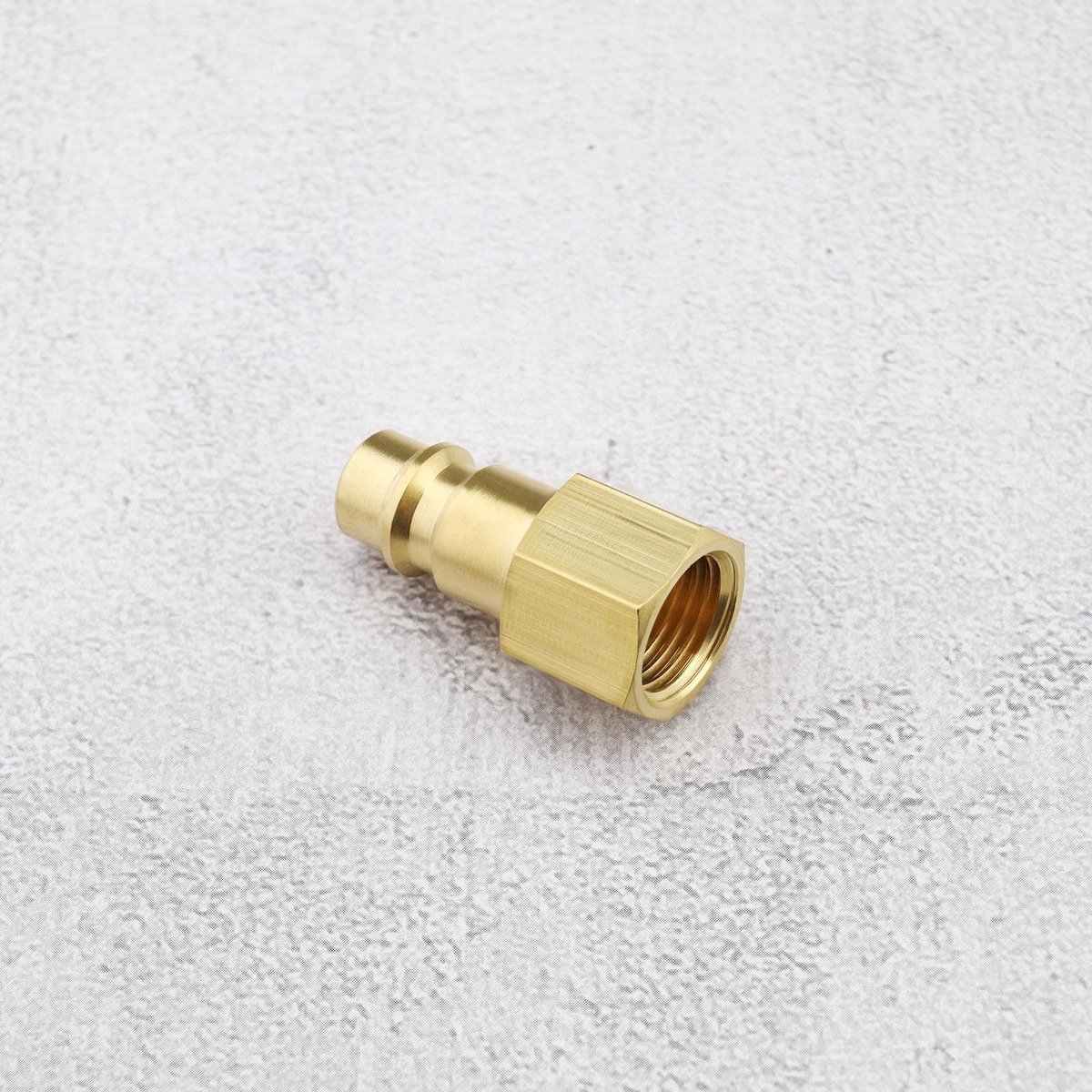 Dailygoody - Perslucht Plug - Messing - 2 Stuks - 1/4 Inch Binnendraad - Universele Aansluiting - Geschikt voor Luchtcompressor – foto 3