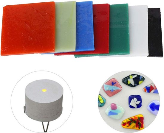 Dailygoody - Kleurrijke glasplaat - Glas-in-lood projecten - 7 Stuks - Mozaïekglas - Ideaal voor decoratie - Creatieve hobby's — afbeelding 3