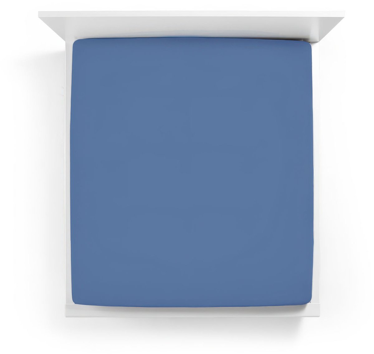 Bella Donna Jersey La Piccola Topperhoeslaken 90x190-200 cm zeeblauw-0208