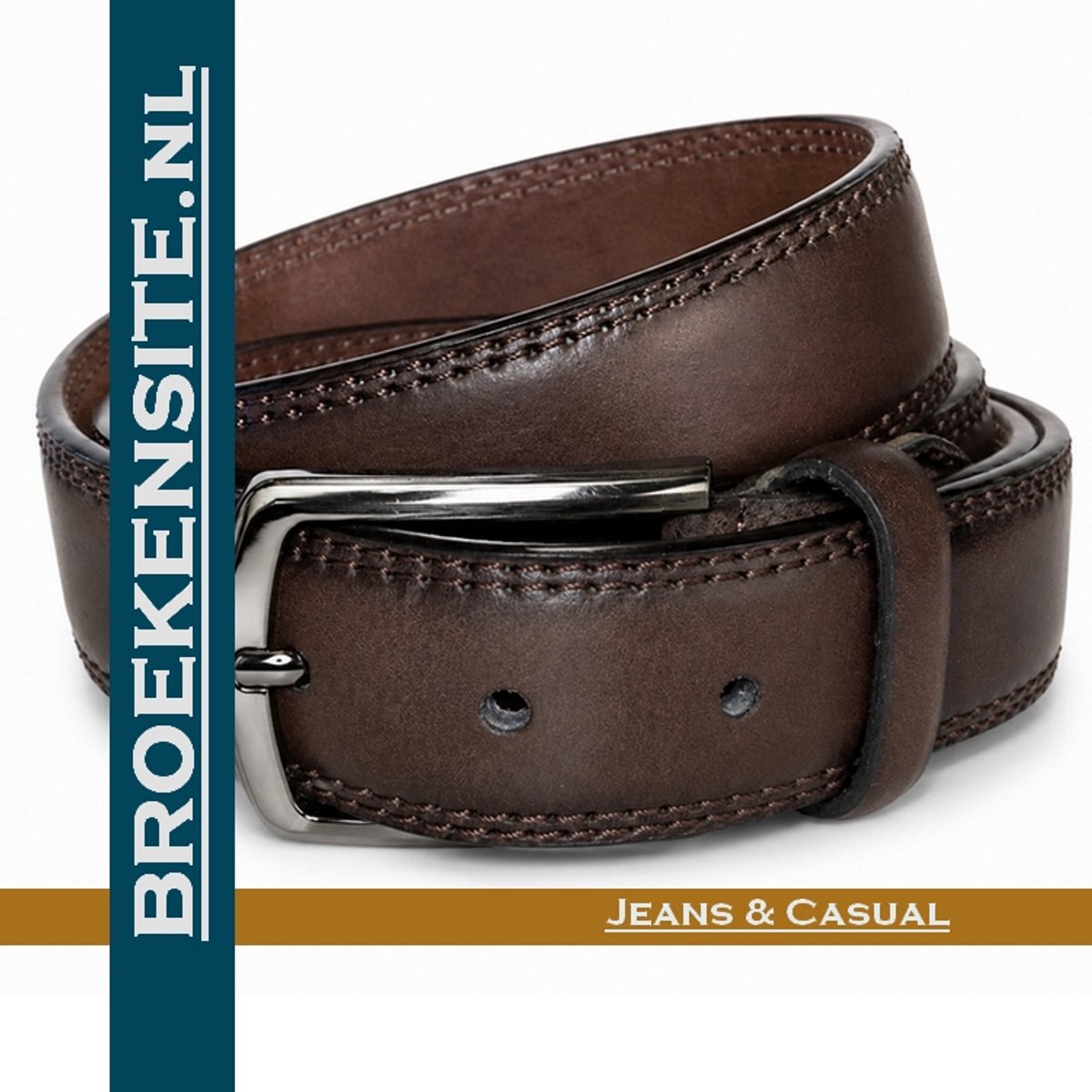 Riem Splitleer bruin herenriem 110 cm