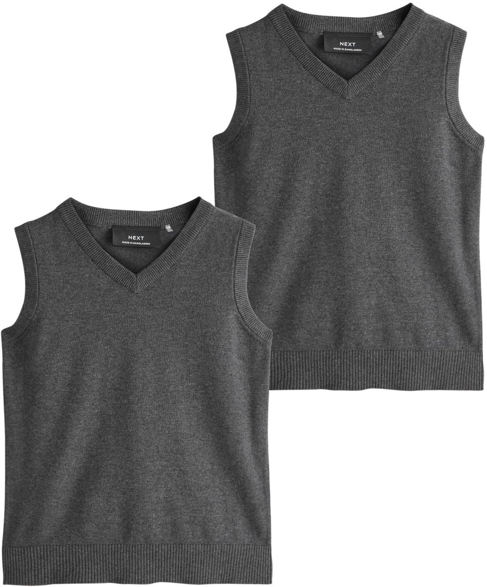 Next - Jongens - Set van 2 schooltanktops - Grijs