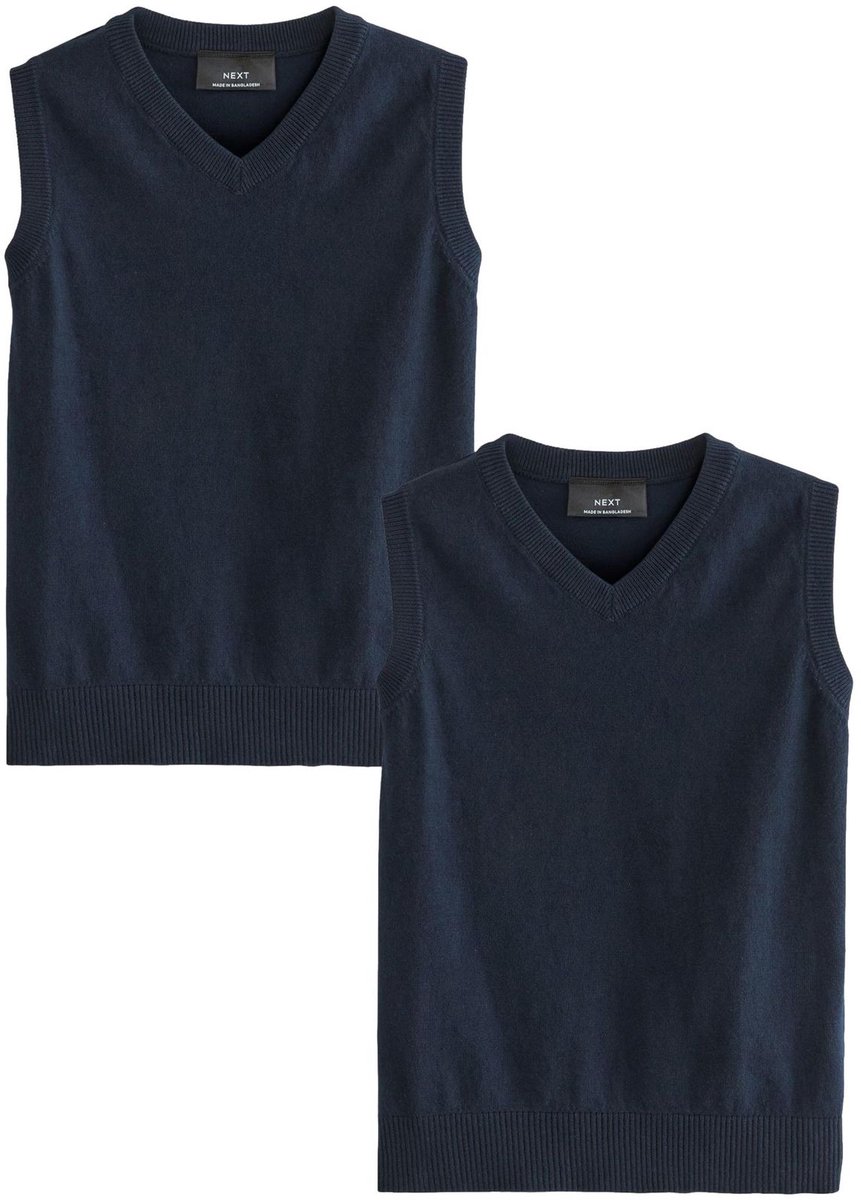 Next - Jongens - Set van 2 schooltanktops - Blauw