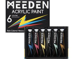 Meeden acrylic paint set 6x22ml iridescent shades