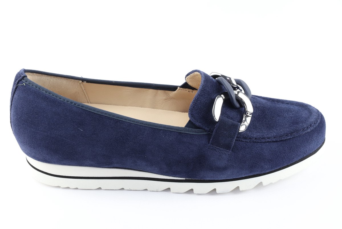 Hassia - Pisa 301548 - Instappers - blauw nubuck/suede - 37.5