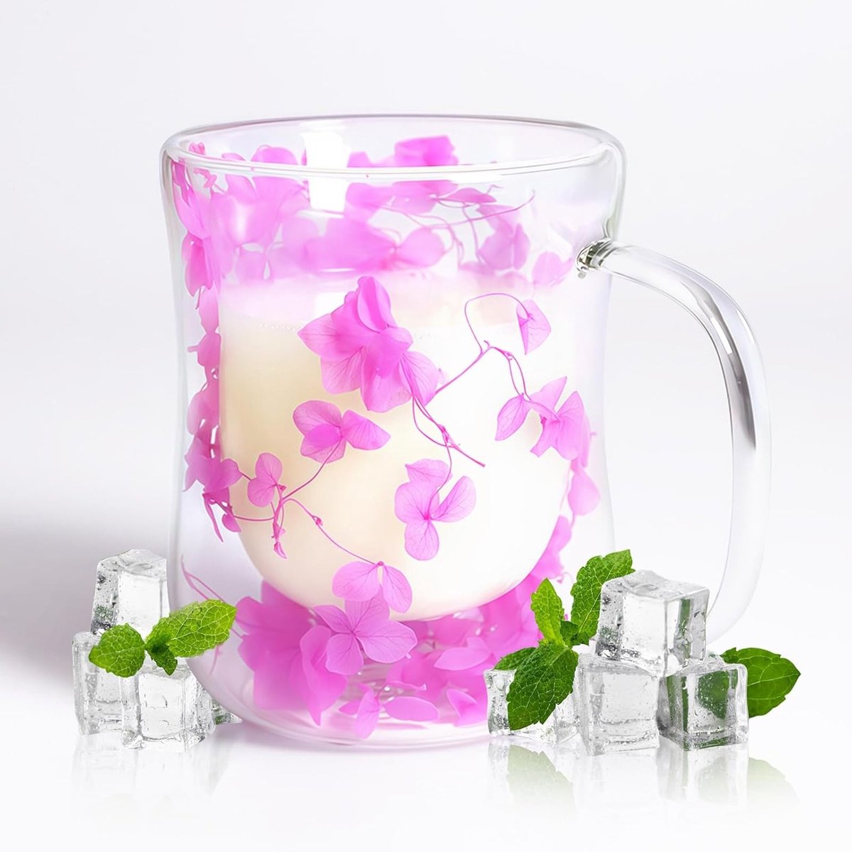 Dried Flower Koffiemokken 400 ml met Bloemenpatroon, Perfect als Verjaardagscadeau voor Vrouwen, Moeders en Vriendinnen