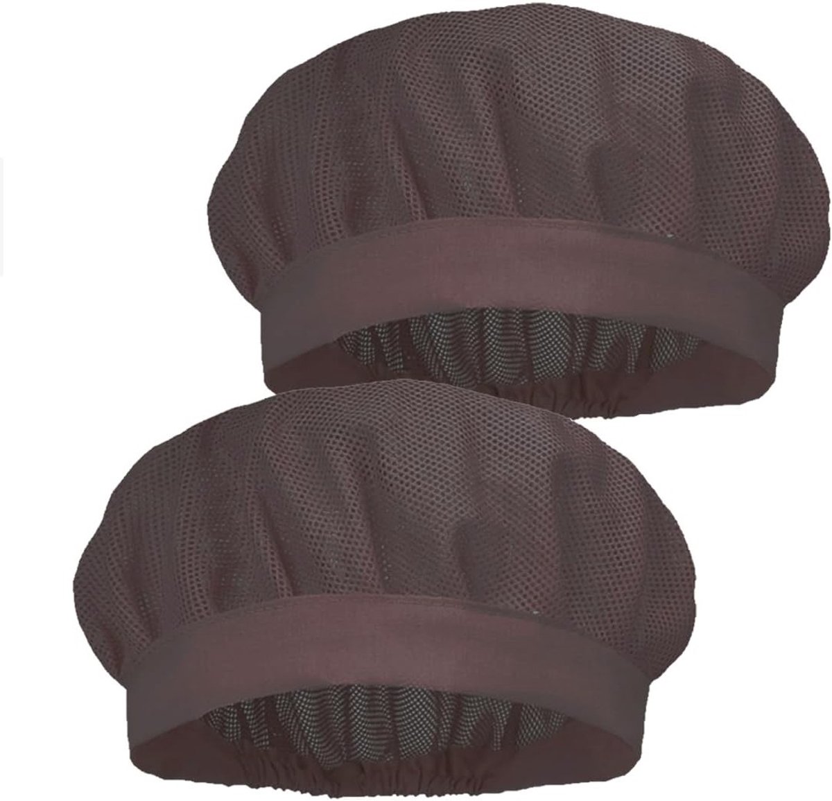 Ademende Koksbuis voor Vrouwen - 2 Stuks Halve Mesh Kappen met Elastische Band voor Catering en Keukengebruik