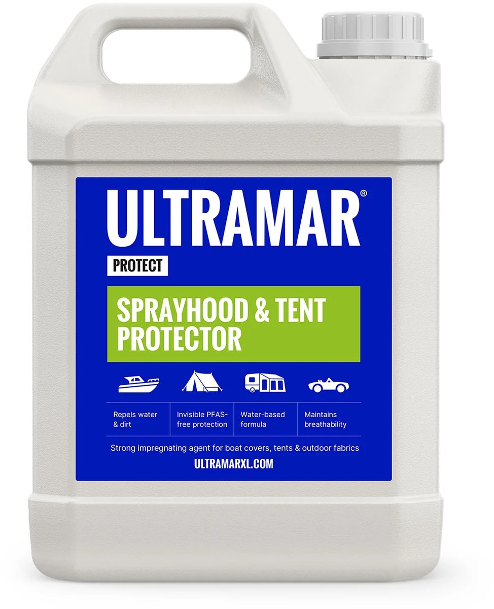 Ultramar - Sprayhood & Tent Protector 2,5L - Impregneermiddel voor Bootkap, Tent, Cabriodak, Zonnescherm - Waterdicht - Waterafstotend