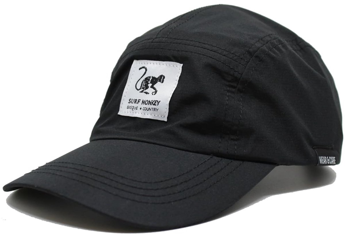 5-panel sportpet - Gerecycled polyester / Waterdicht / Fluorvrije DWR-coating (Zwart)