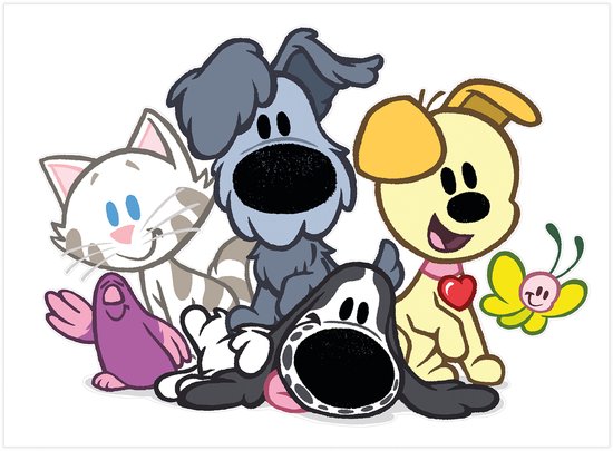 Woezel en Pip Muurstickers - Dieren - 55x75cm - Multi