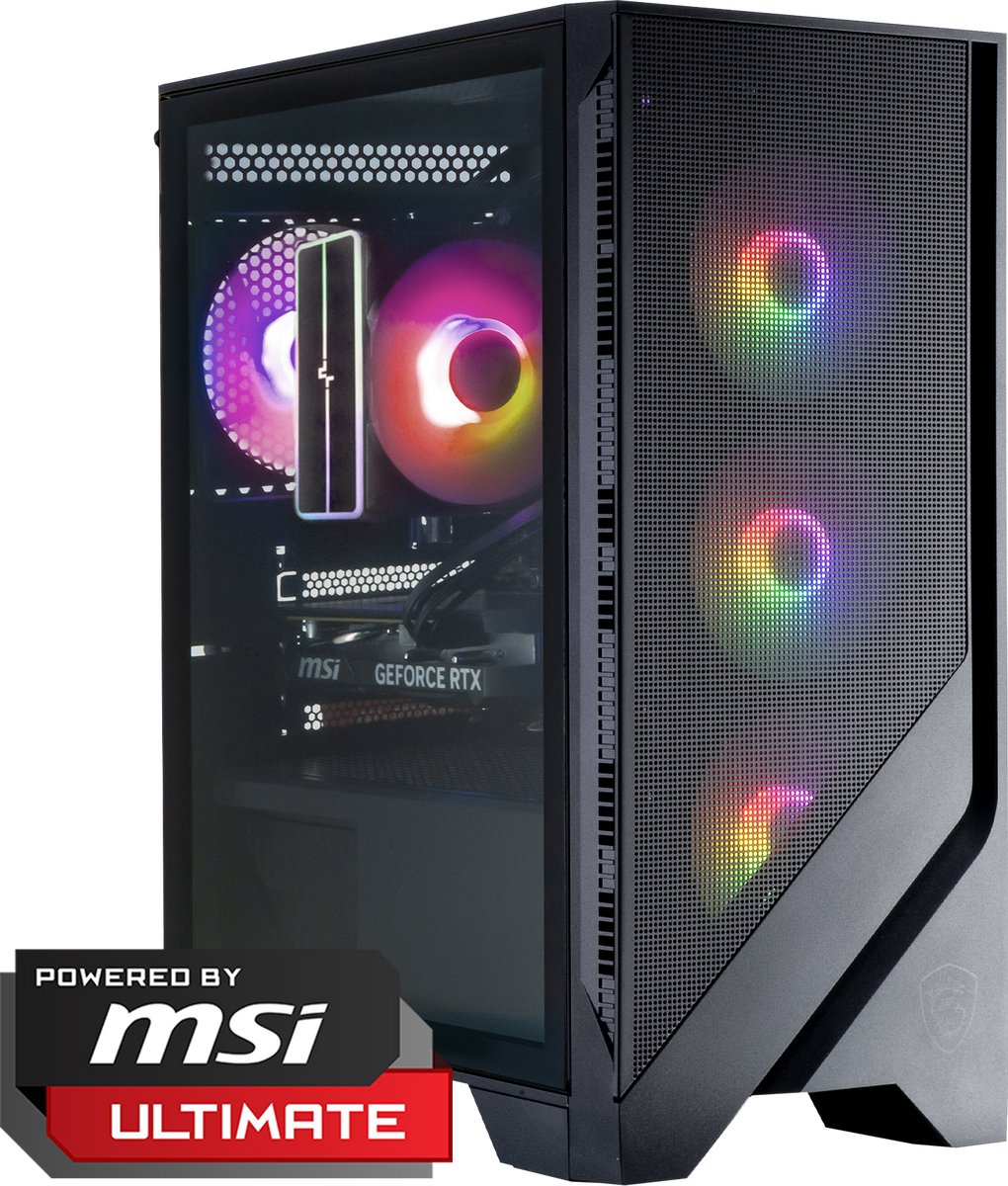 MSI RTX 5070 AMD Game PC D4 - GeForce RTX 5070 12GB - AMD Ryzen 5 5700X - 32GB DDR4 - 1TB SSD - Win 11 Home