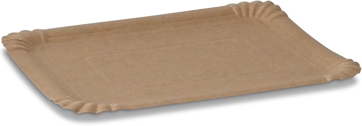 Papieren Borden - Papieren Bord - Gebaksbordjes - Bordjes - Wegwerp borden - Feest/verjaardag/BBQ borden - Dessertbordjes - Papieren Bordjes - Taartborden - Feestborden - Bruin - 16 x 23 cm - 50 Stuks - van Imperatoris
