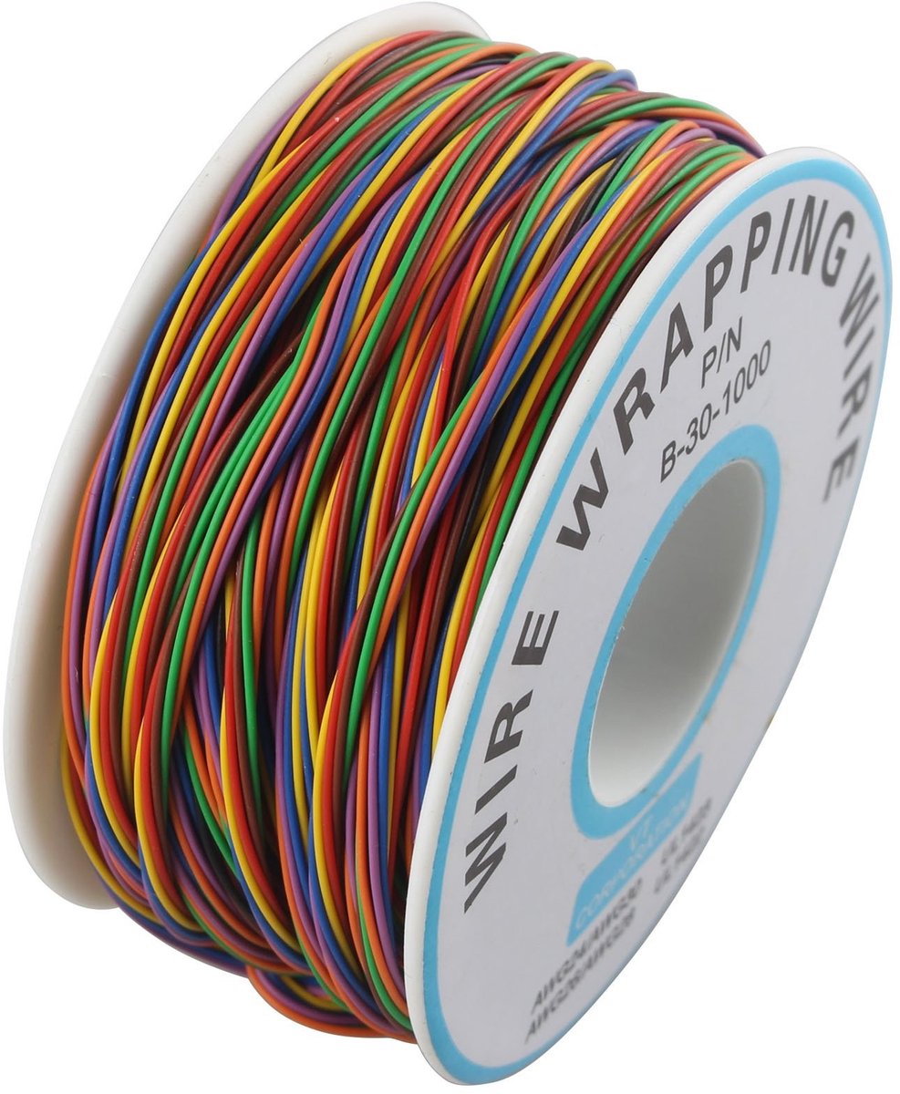 Dailygoody - P/N B-30-1000 PCB Jumper Wire 15m - 8 Kleuren Isolatie Test Draad