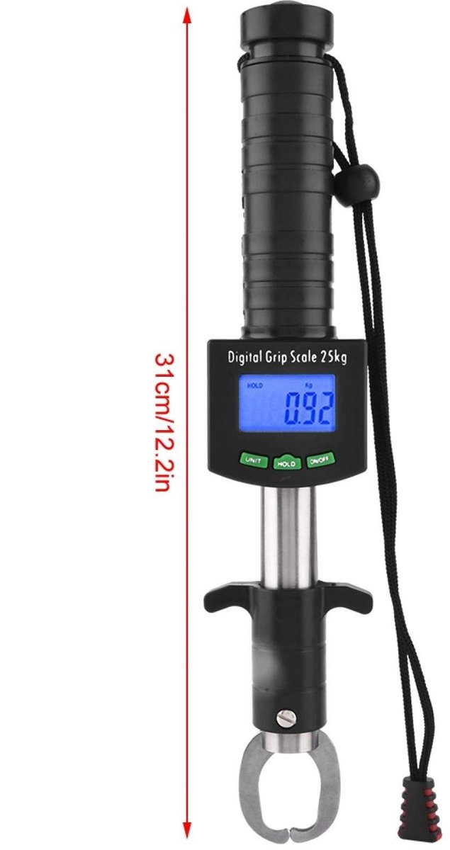 Dailygoody - Vissen Grijper - Digitale Vis Grip - 3 in 1 Functionaliteit - 25 kg/55lb - Antislip Grip - Ideaal voor Vissers - Robuuste Constructie van Merkloos — afbeelding 3