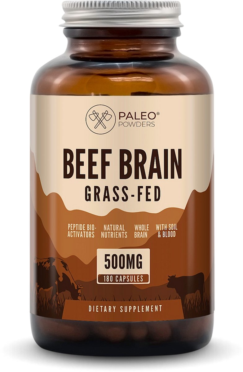 Paleo Powders – Runder Hersenen – Grasgevoerd – Nieuw-Zeeland – 180 Capsules