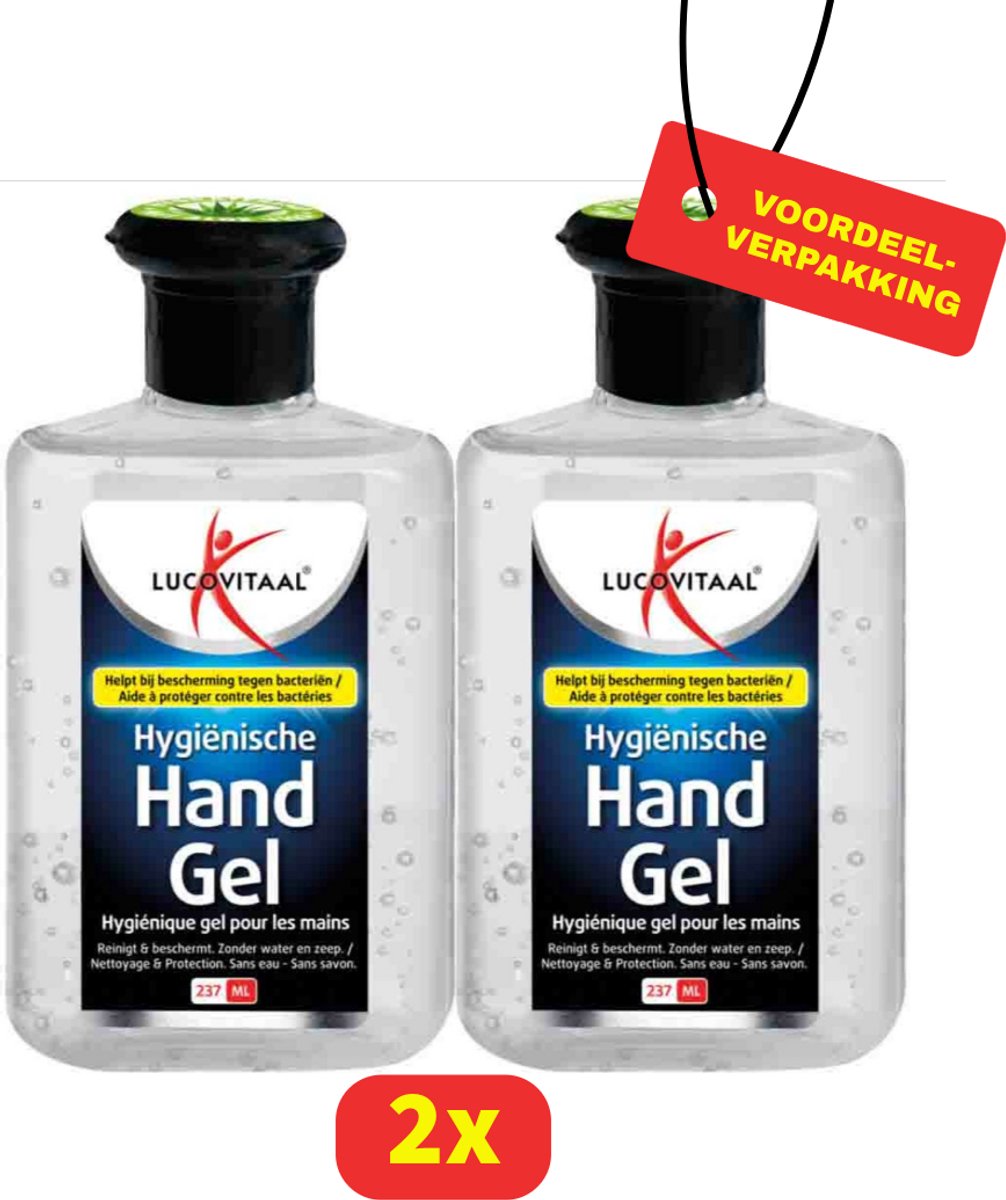 Lucovitaal Hygiënische Handgel - 2 x 237 ml - Voordeelverpakking!