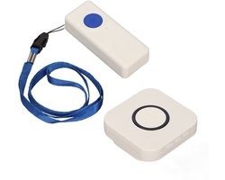 Dailygoody - Caregiver Pager - Draadloos oproepsysteem - IP55 waterdicht - Noodbel en pagerkit - Geschikt voor senioren - Inclusief ontvanger en belkn