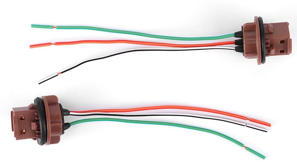 Dailygoody - Hella Kabelboom - Auto Remlichten Harnas - 500 Zijlicht - Plug Voor 7440 7441 7443 7444 T20 992A Lamp - Geschikt voor Auto's - Zwart