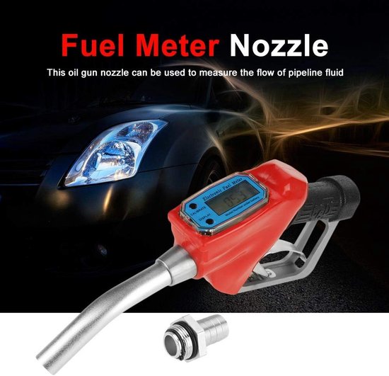 aladdien - Electric Diesel Pump - Hand Brandstofpomp - Digitale Tellen - Rood - Kerosine en Benzine - Voor Vullen - AC 15A van Merkloos — afbeelding 4