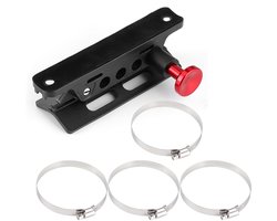 Dailygoody - Beugelhouder Brandblusser - Veiligheid in de auto - Aluminium - Nylon - Stevige bevestiging - Geschikt voor alle voertuigen - Rood