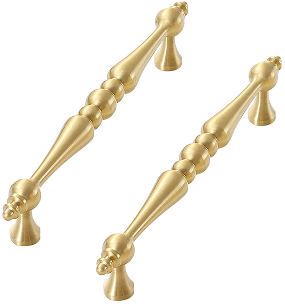 Allecto - Vintage Gold Handgrepen - Retro Keukenkasten - Hoogwaardige Messing - 13.5cm - Meubelaccessoires - Duurzaam en Stijlvol - Geschikt voor D...