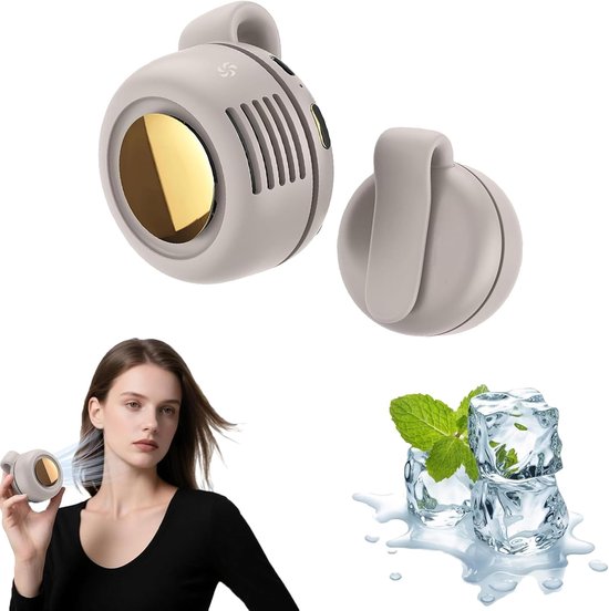 USB Mini Clipventilator Oplaadbaar – Draagbare Bladloze Ventilator met 360° Clip, Stil en Licht