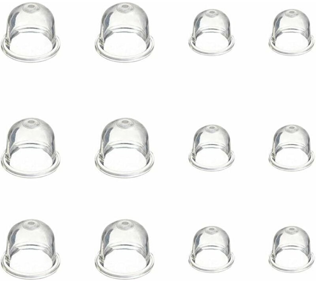 TOVBMUP Siliconenbrandstof - Oliespuit - Reserveonderdelen voor oliespuit - Accessoires voor pompkogels - Accessoires voor grasmaaiers - geschikt voor grasmaaiers, bladblazers, grastrimmers, snijmachines - 6 stuks - 22 mm en 6 stuks - 19 mm