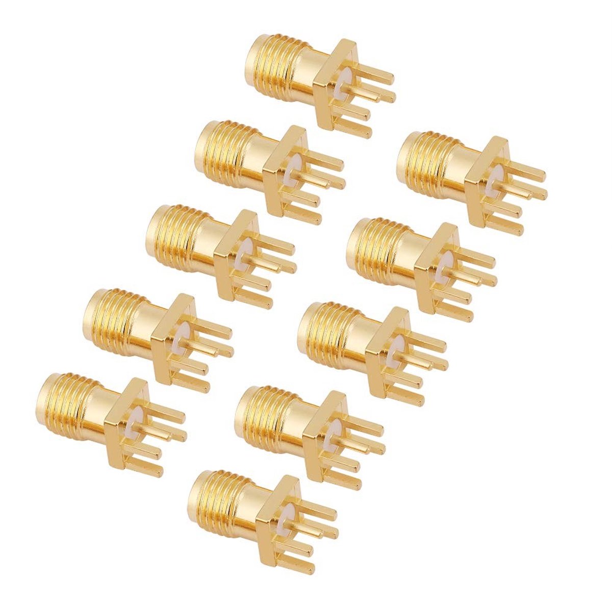 Dailygoody - 10-pins vrouwelijke socket Jack PCB-montageadapter - 50 Ohm RF-connector - Ideaal voor elektronica - Hoogwaardige verbinding - Betrou...