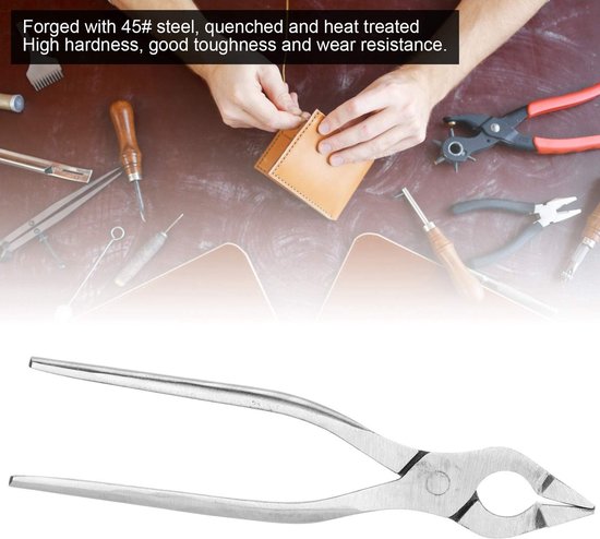 Dailygoody - Flat Nose Duck Bill Pliers - Voor DIY Leren Crafting - Handgemaakt Tassen - Creatief Gereedschap - Perfect voor Ambachtslieden - Ide — afbeelding 4